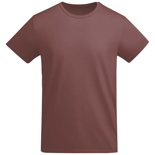 T-shirt personnalisé 175g coton organique homme Breda Roly Rouge pâle